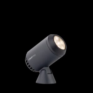 Castor 4 spotlight i matt antracit av aluminium för riktad och dimbar trädgårdsbelysning.
